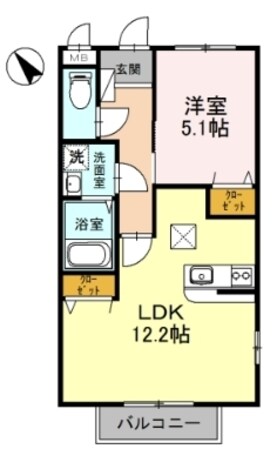 飾磨駅 徒歩22分 1階の物件間取画像